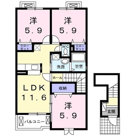 パレットＢの物件間取画像